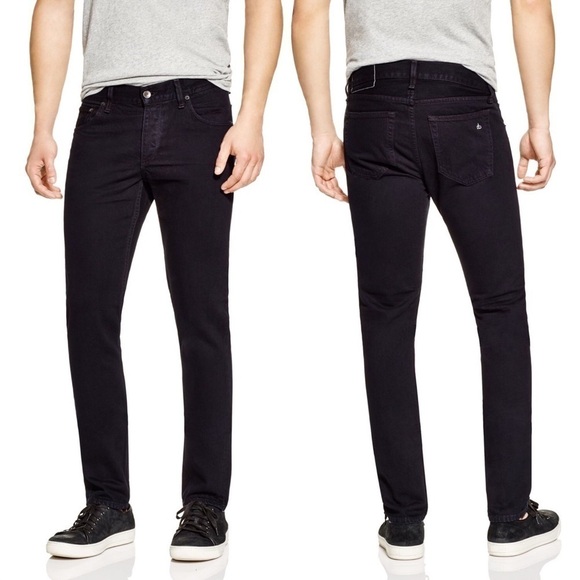Rag & Bone Black Resin Fit2 Skinny Slim Jeans 30 - Picture 1 of 9